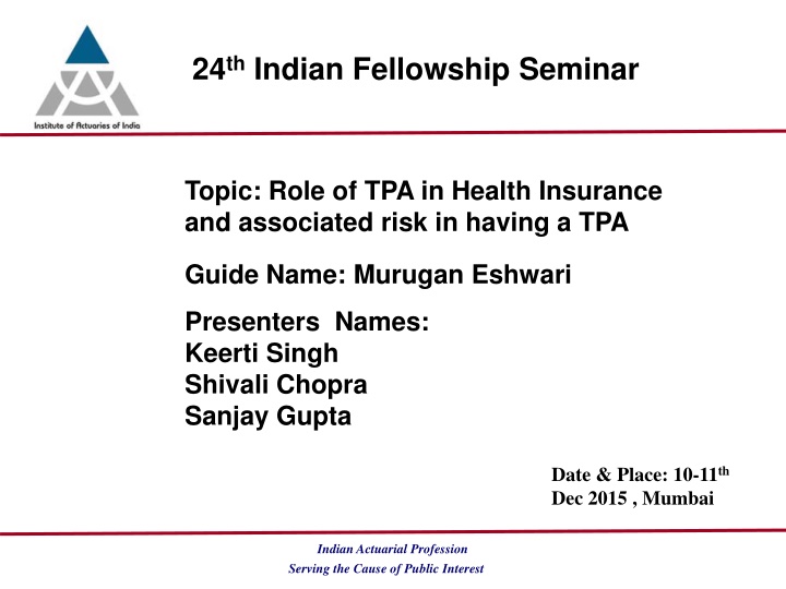 24 th indian fellowship seminar