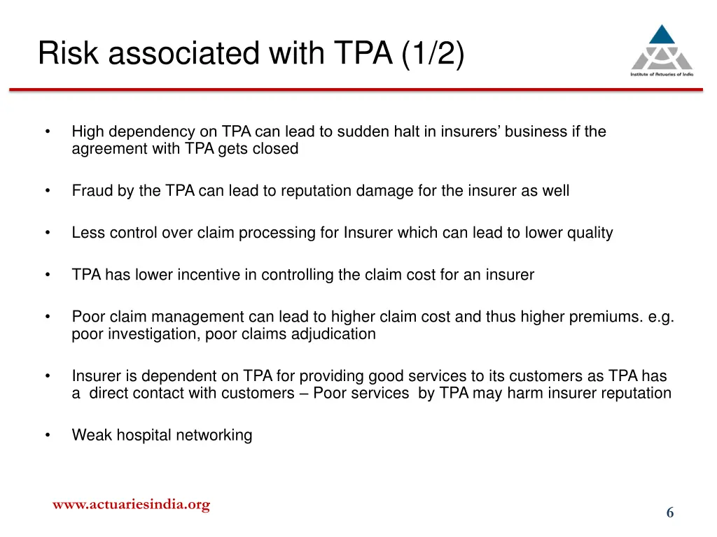 risk associated with tpa 1 2