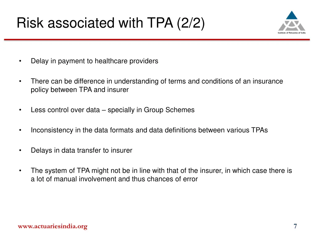 risk associated with tpa 2 2