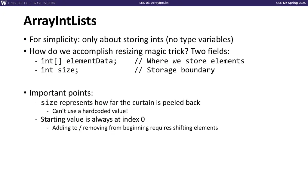lec 03 arrayintlist 25