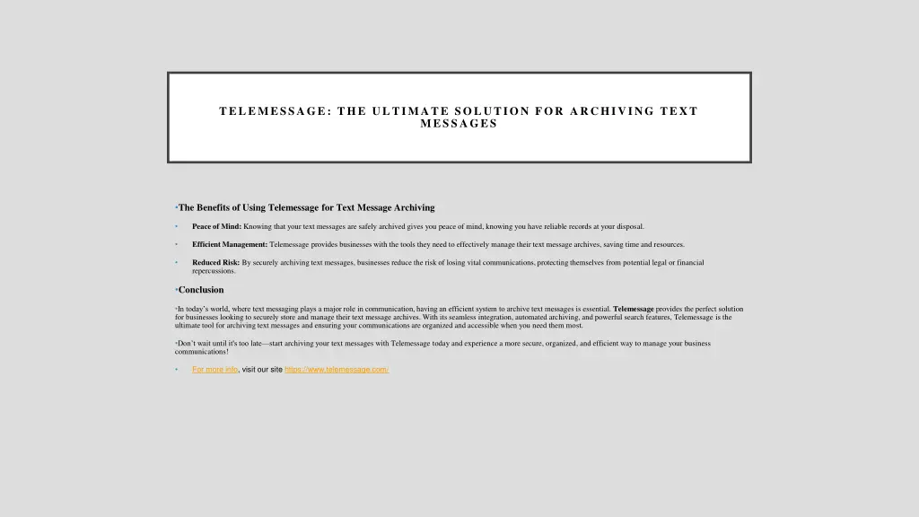telemessage the ultimate solution for archiving 2