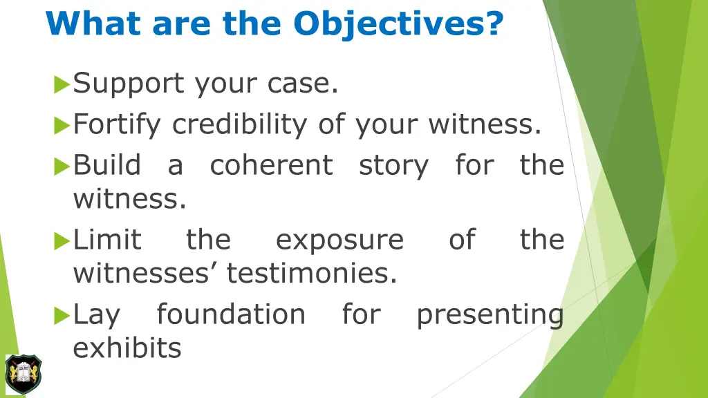 what are the objectives