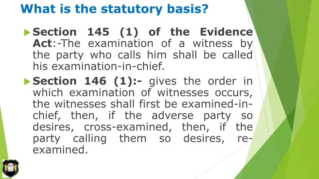 what is the statutory basis