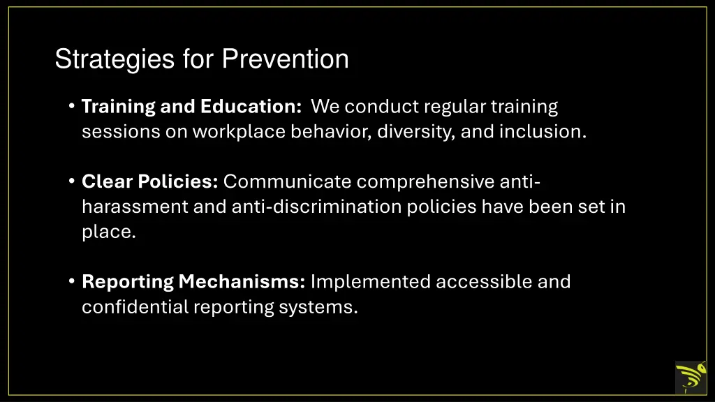 strategies for prevention