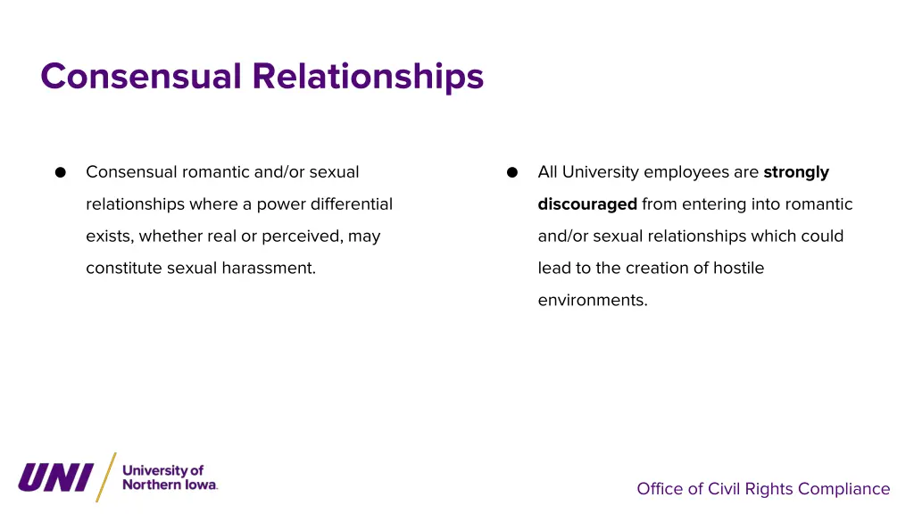 consensual relationships