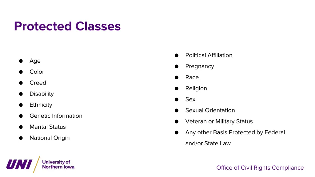 protected classes