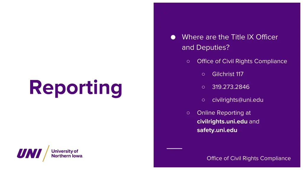 where are the title ix officer and deputies