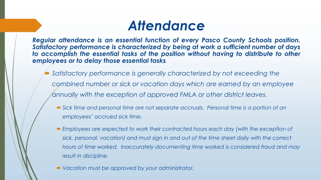 attendance