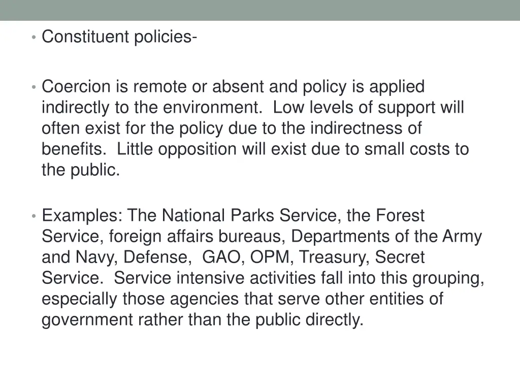 constituent policies