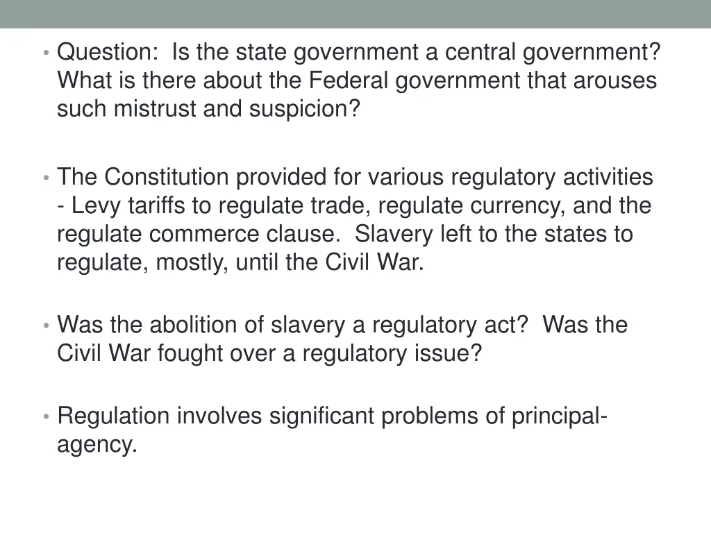 question is the state government a central