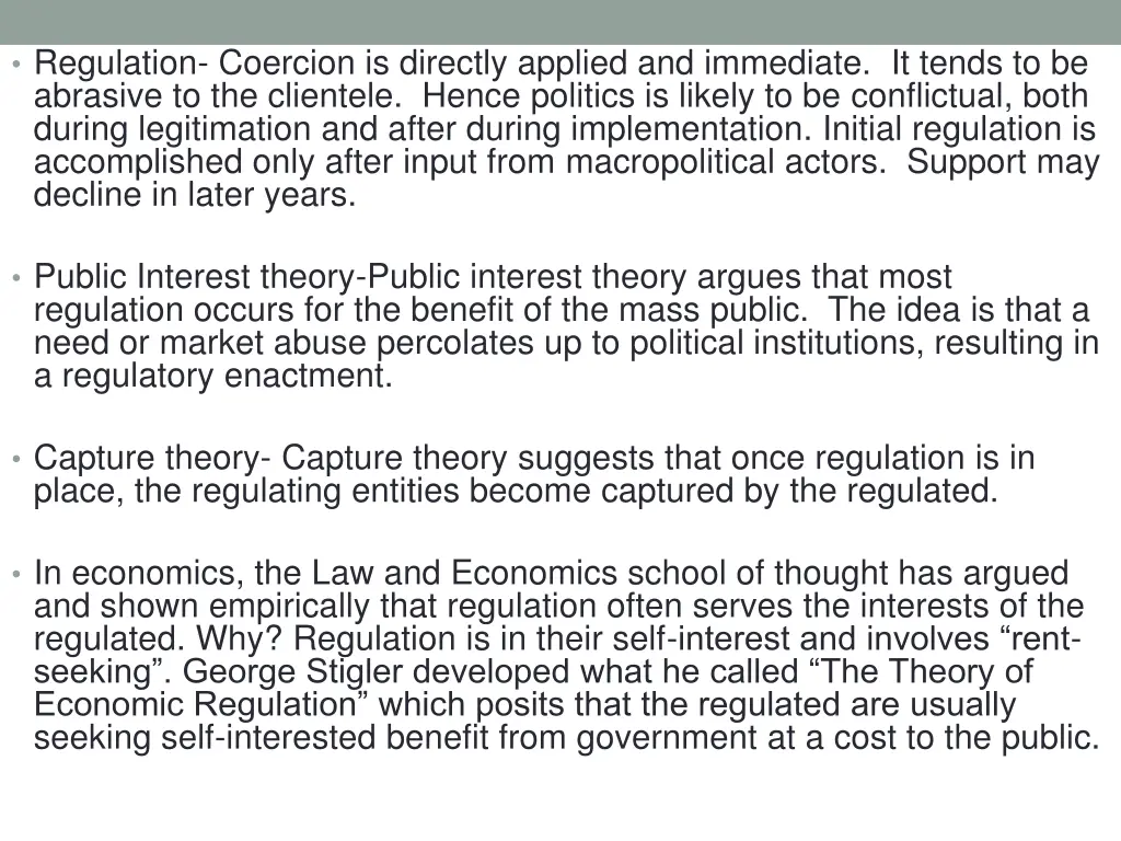 regulation coercion is directly applied