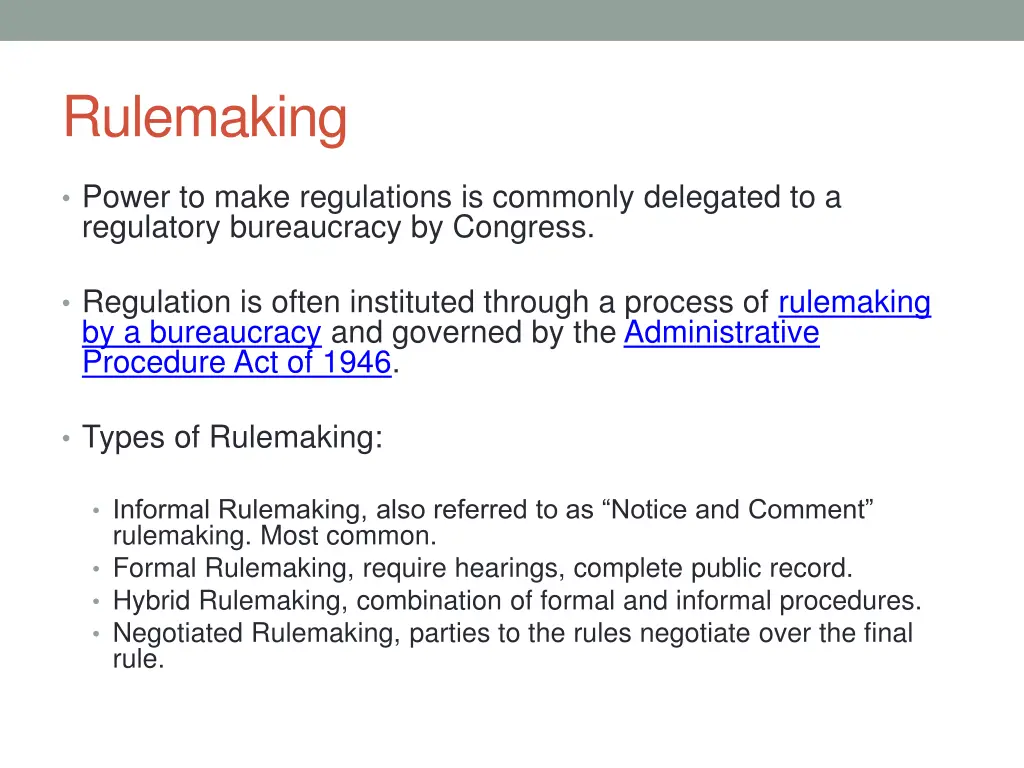 rulemaking