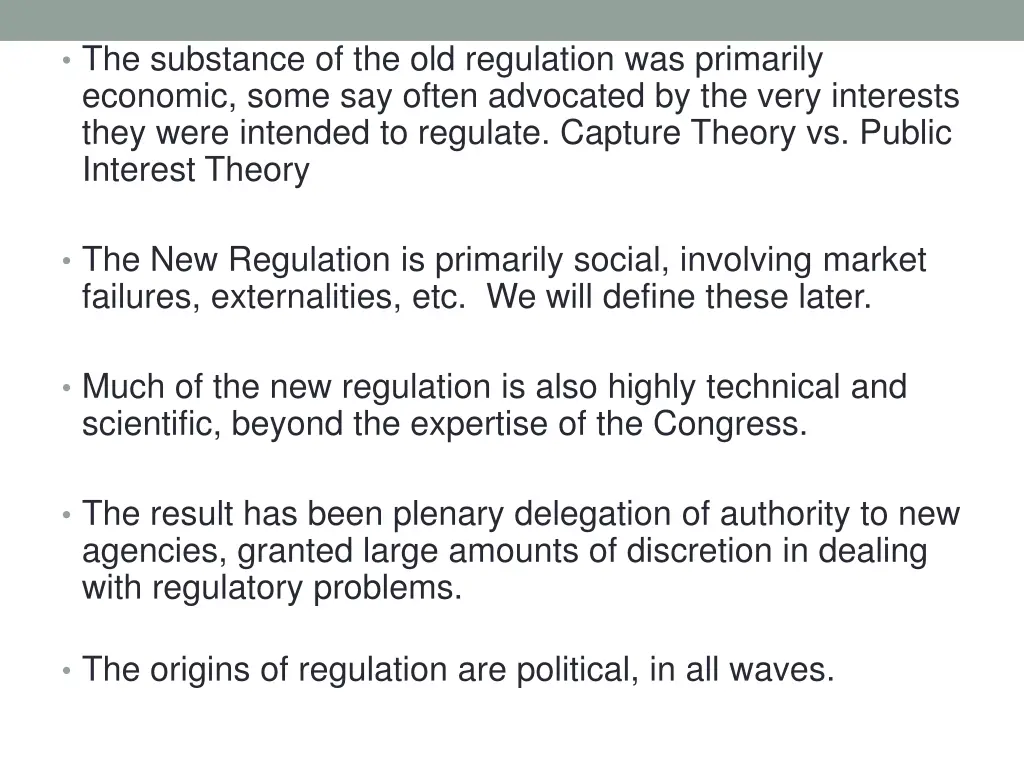 the substance of the old regulation was primarily
