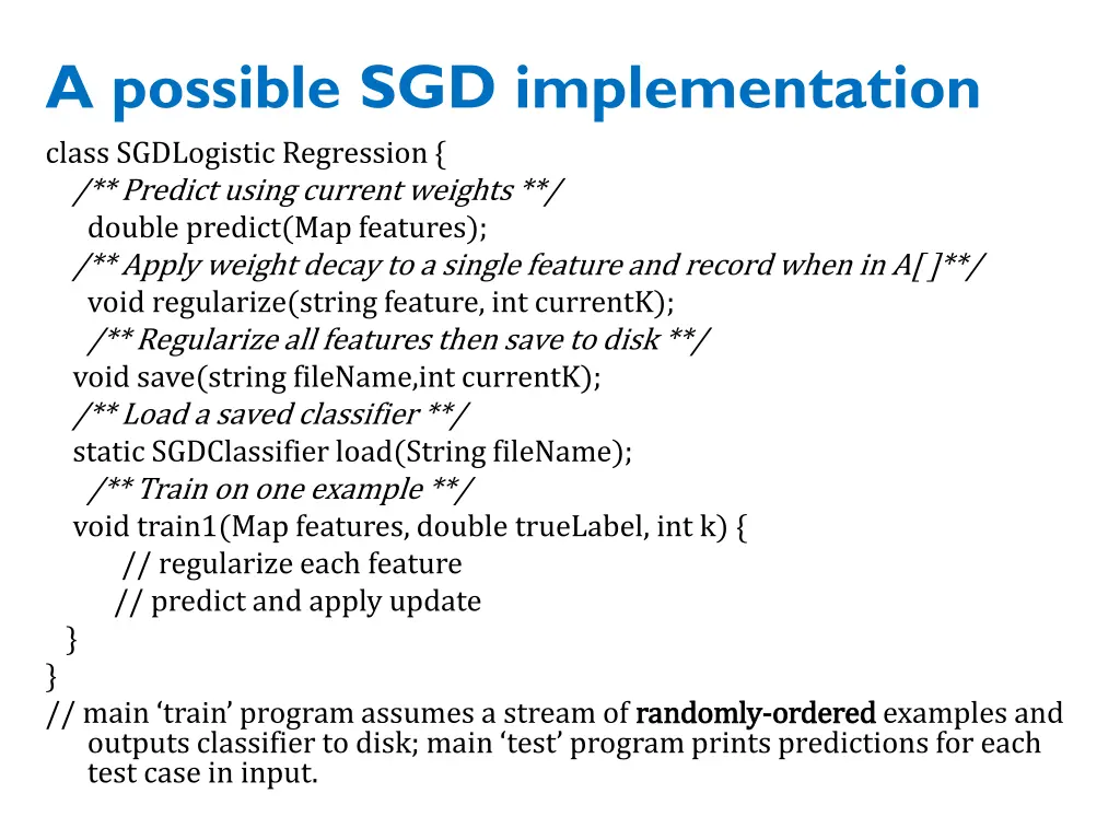 a possible sgd implementation