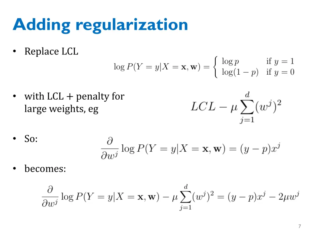 adding regularization