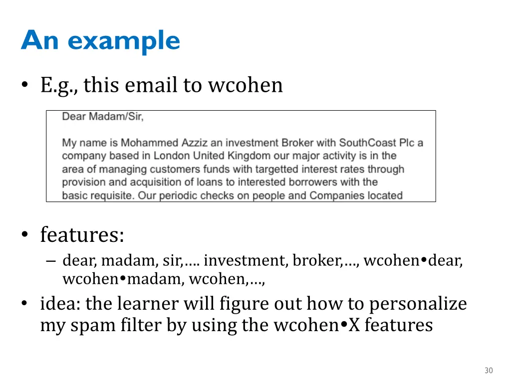 an example