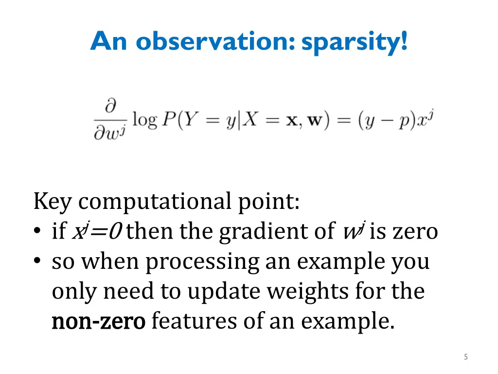 an observation sparsity