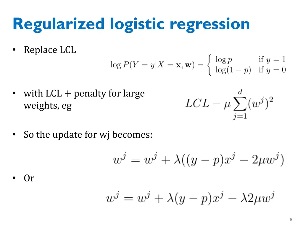 regularized logistic regression