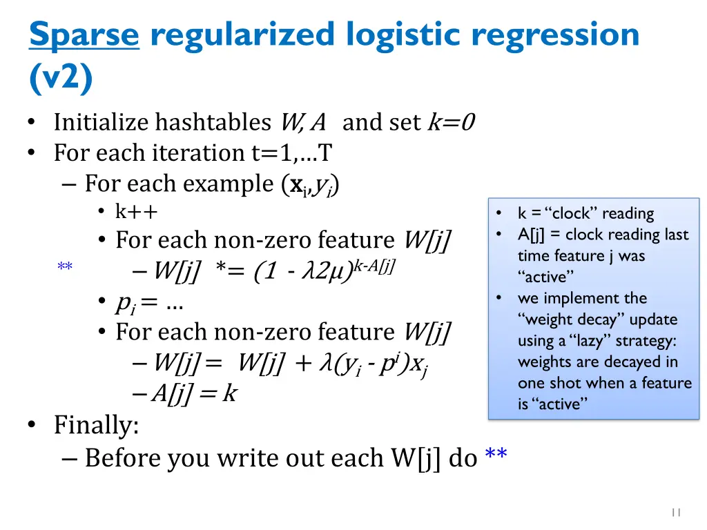 sparse regularized logistic regression 1