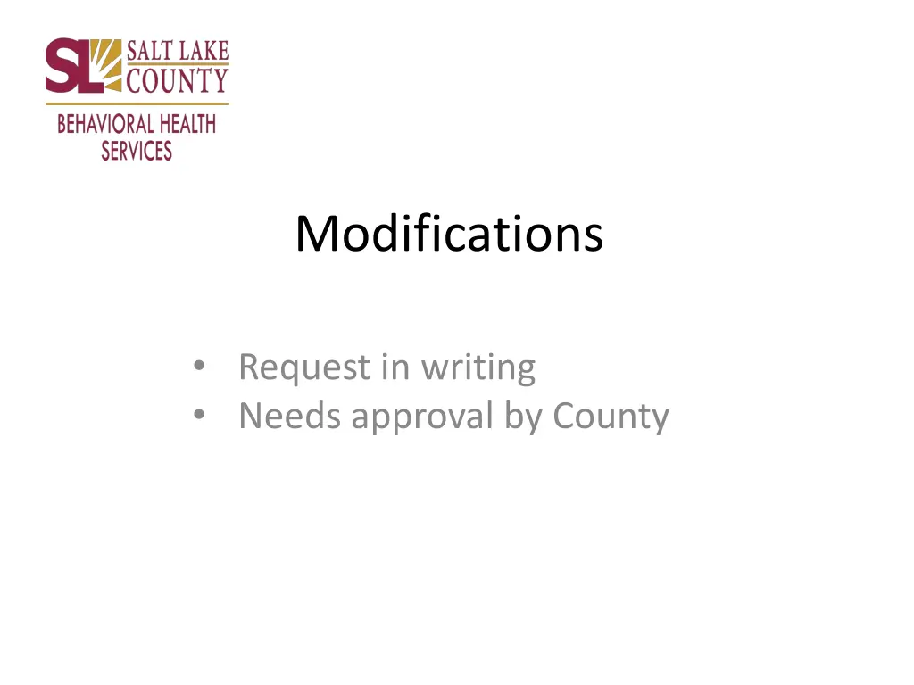 modifications