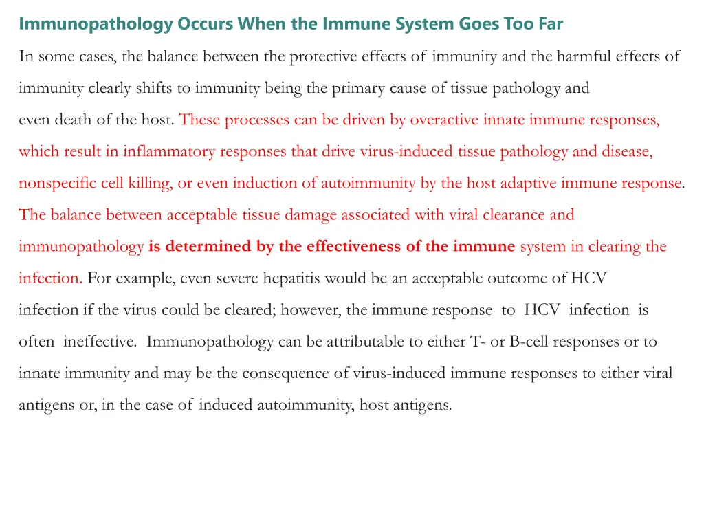 immunopathology occurs when the immune system