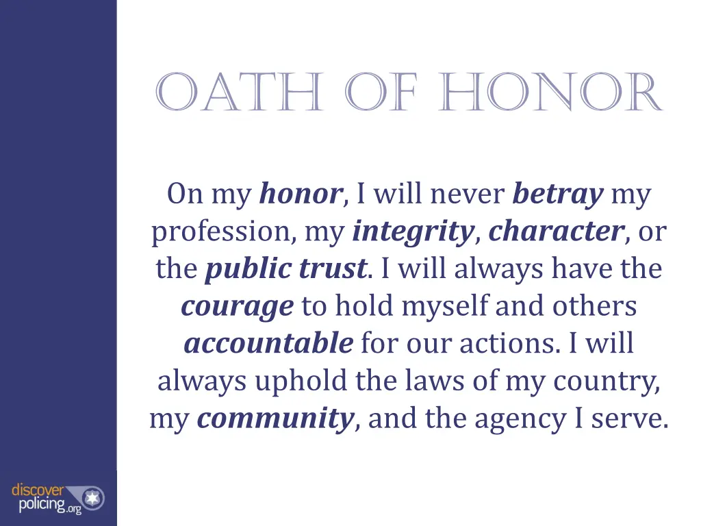 oath of honor