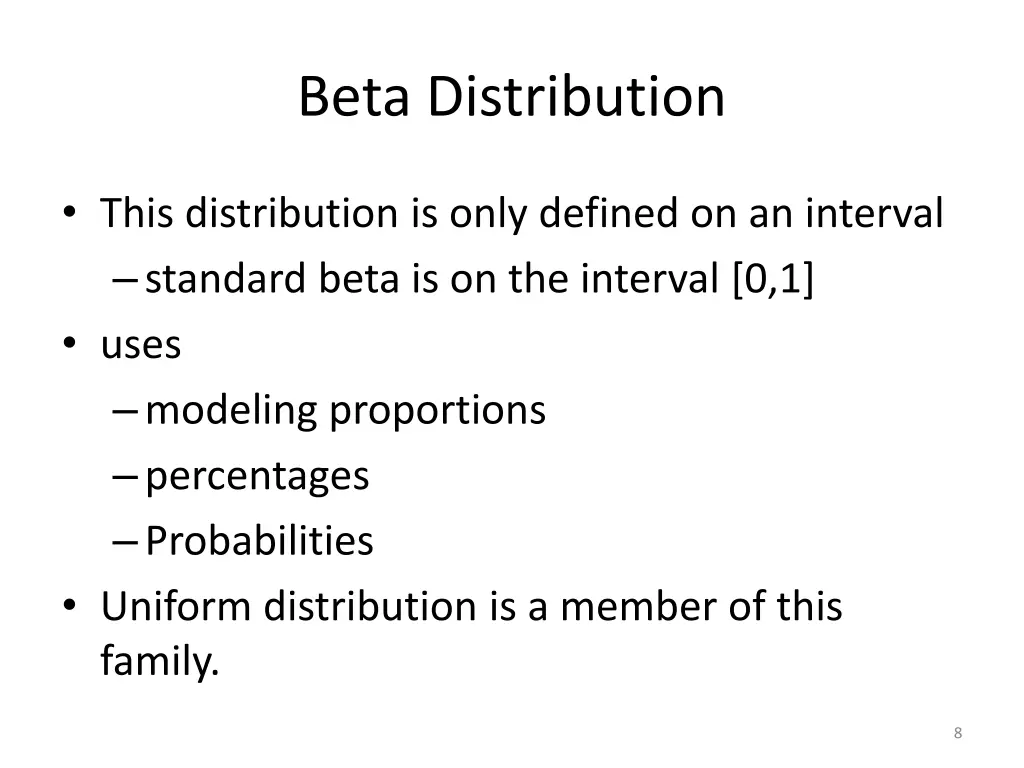 beta distribution