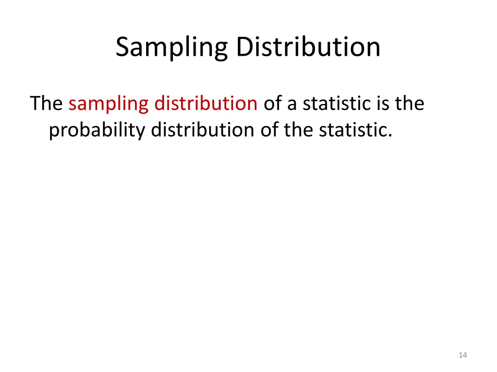 sampling distribution