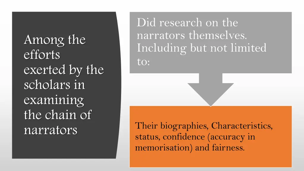 did research on the narrators themselves