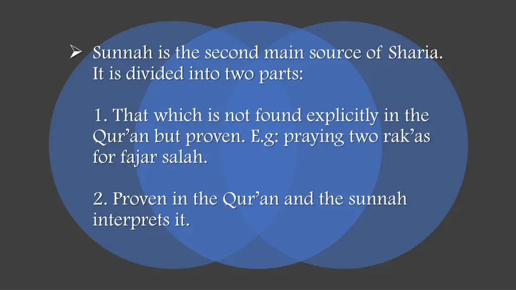 sunnah is the second main source of sharia