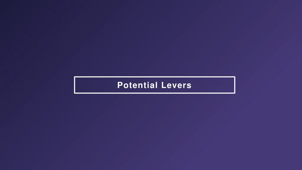 potential levers