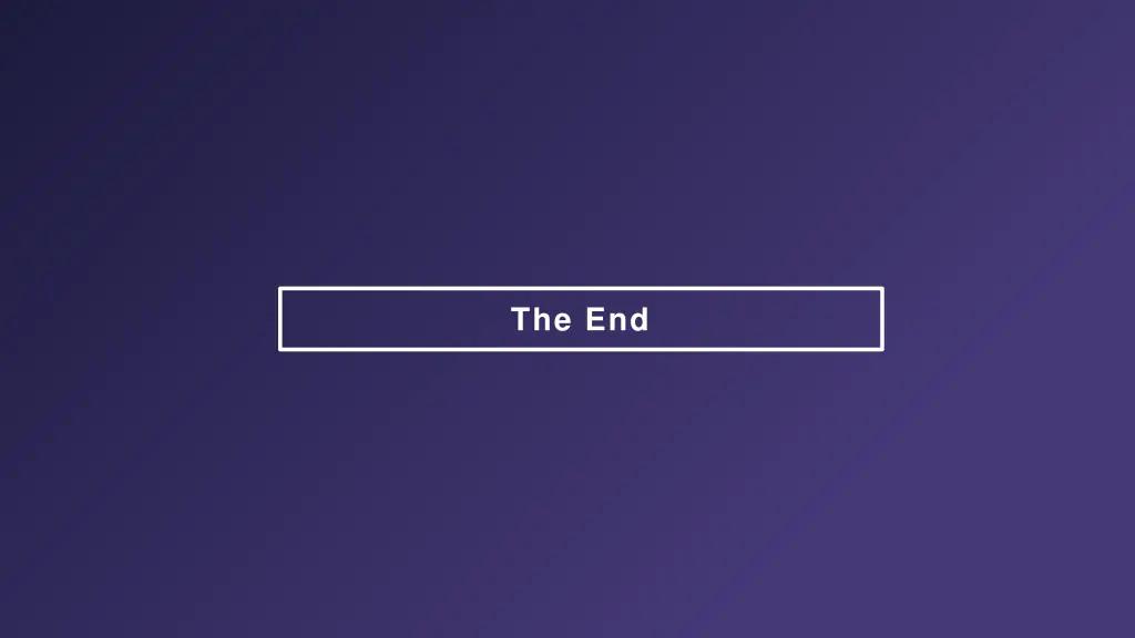the end