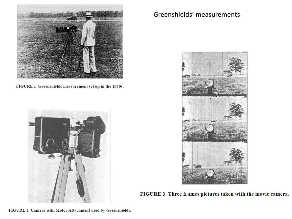 greenshields measurements