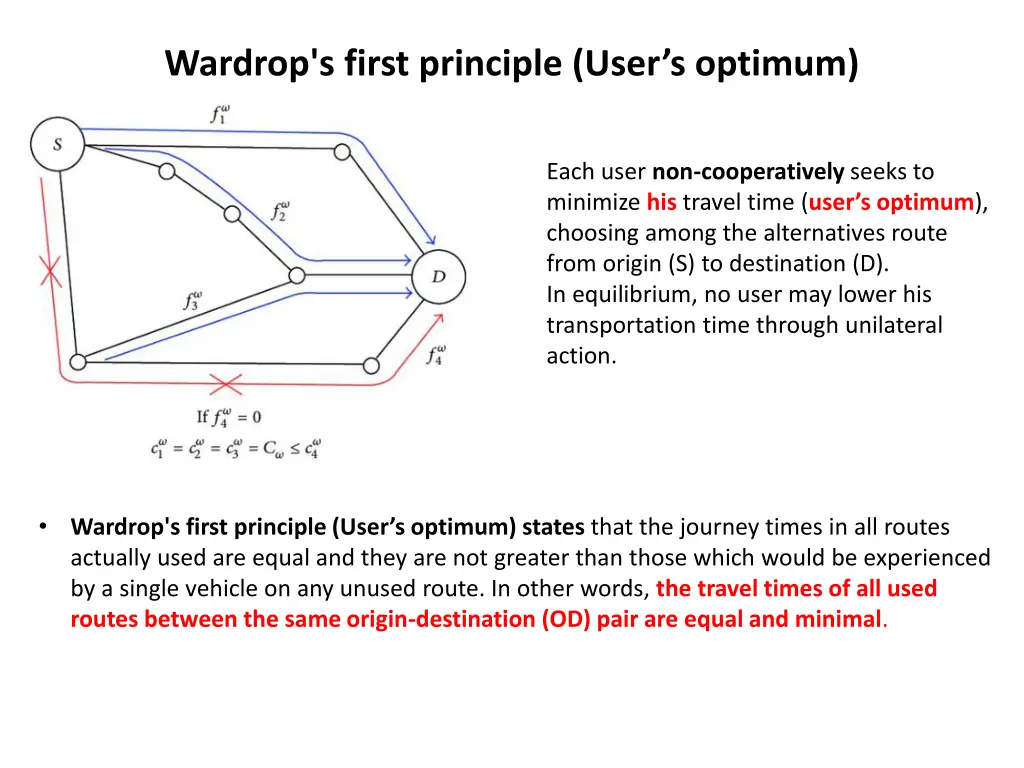 wardrop s first principle user s optimum