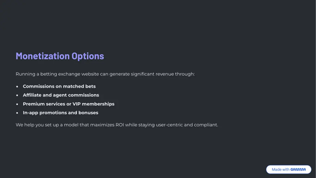 monetization options