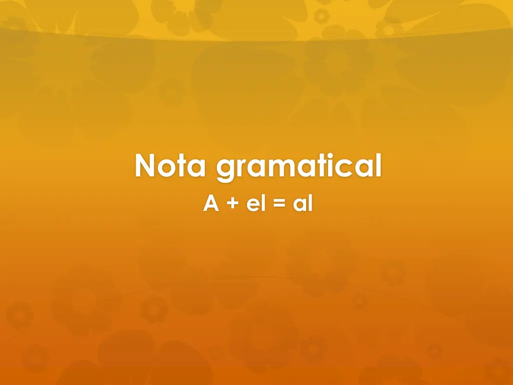 nota gramatical a el al