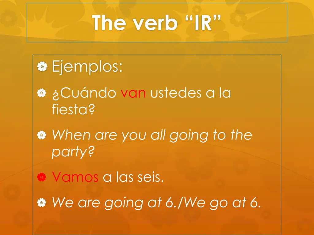the verb ir 1