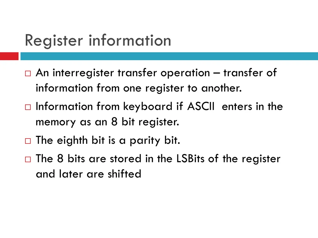register information