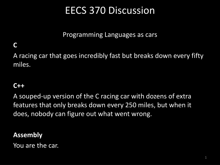 eecs 370 discussion