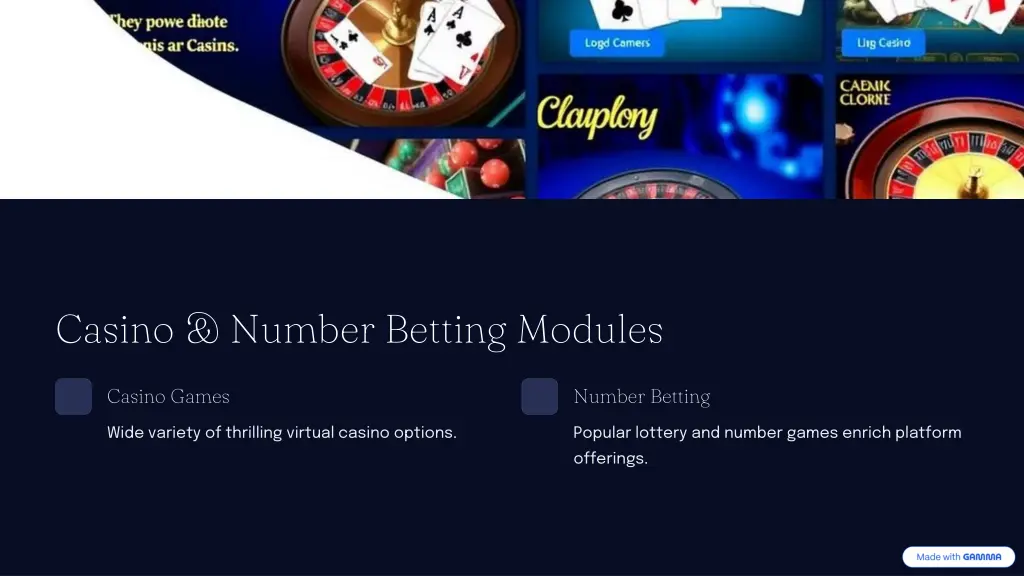 casino number betting modules