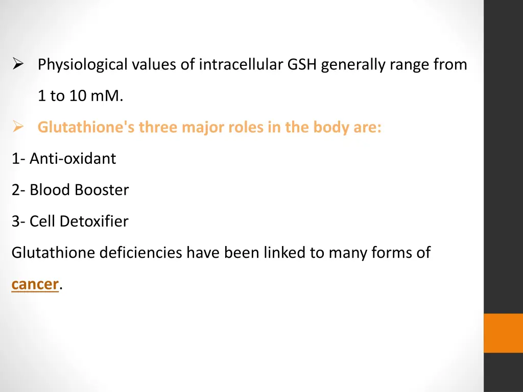 physiological values of intracellular