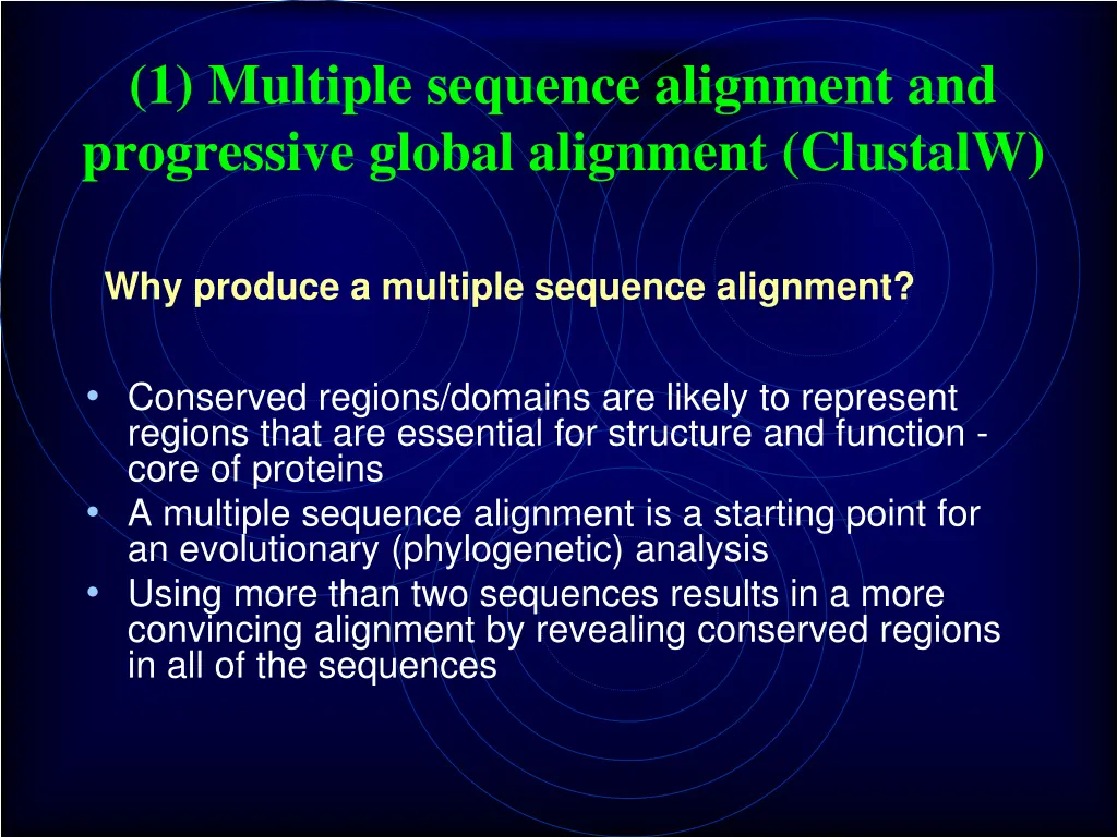 1 multiple sequence alignment and progressive
