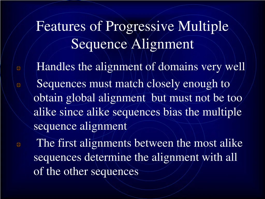 features of progressive multiple sequence