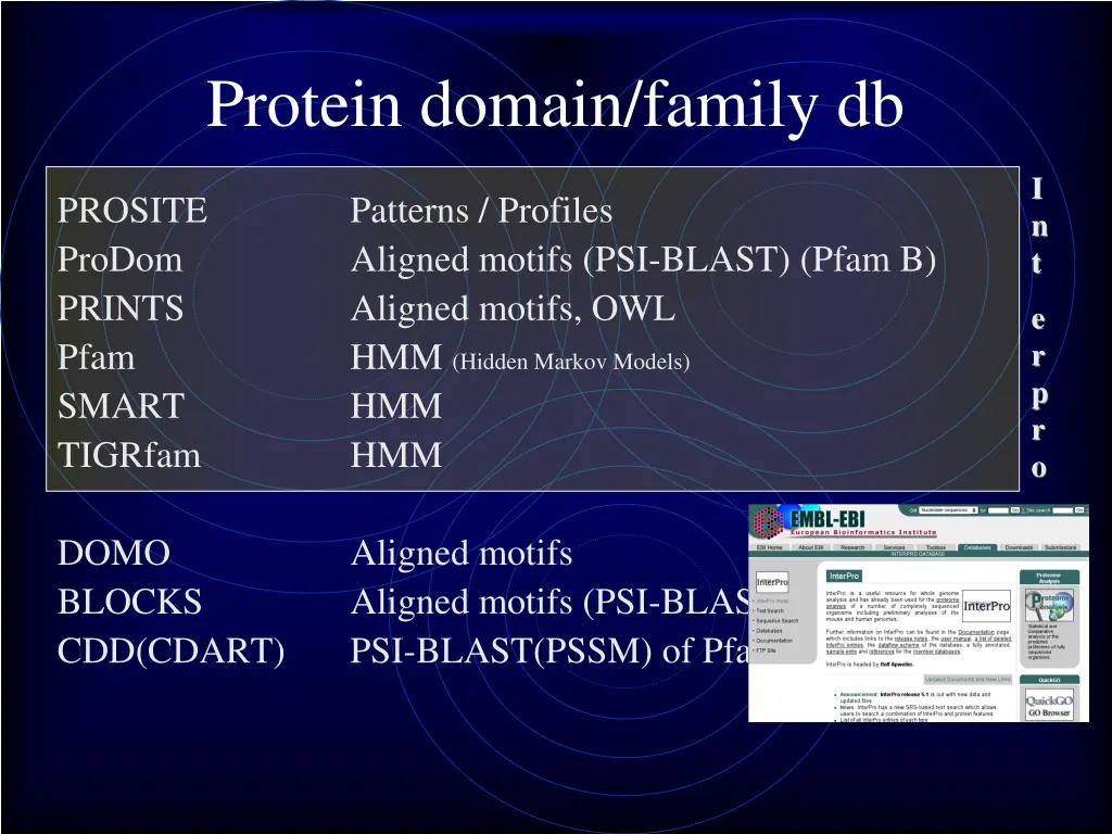 protein domain family db 1
