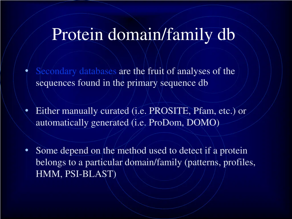 protein domain family db