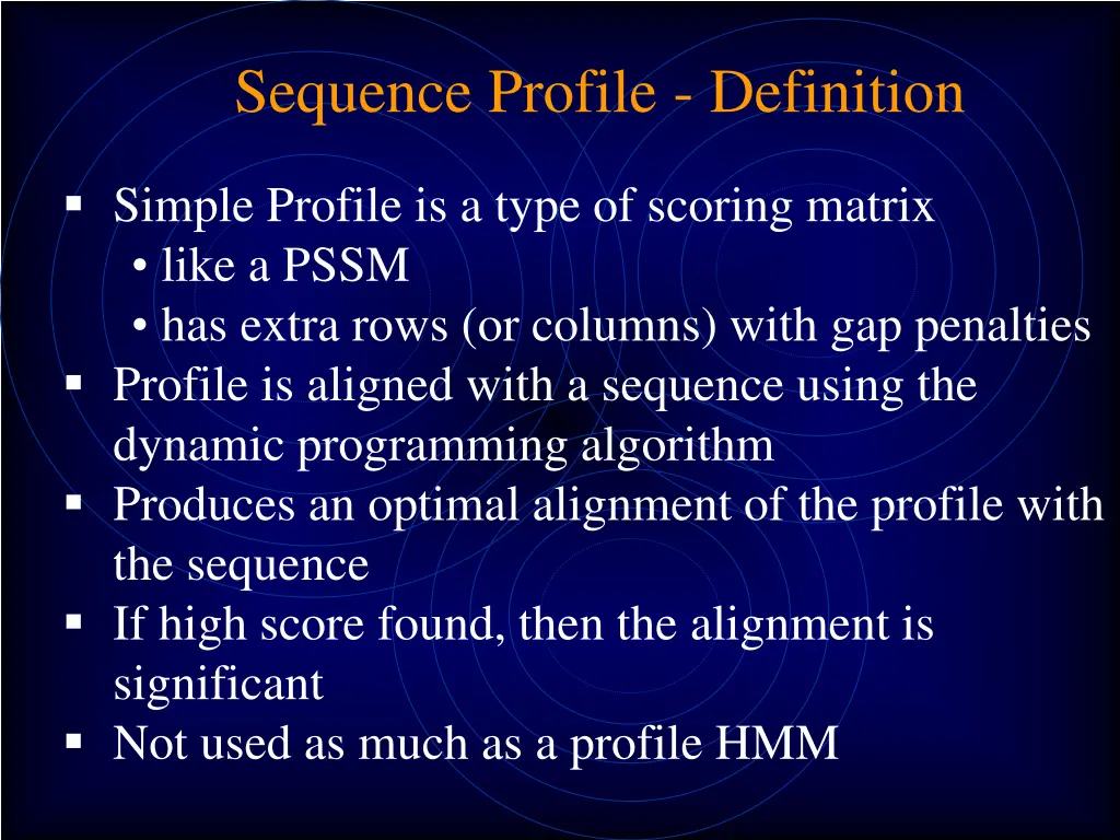 sequence profile definition