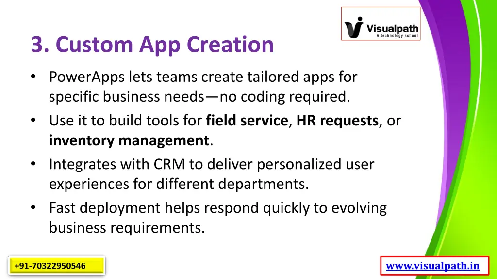 3 custom app creation