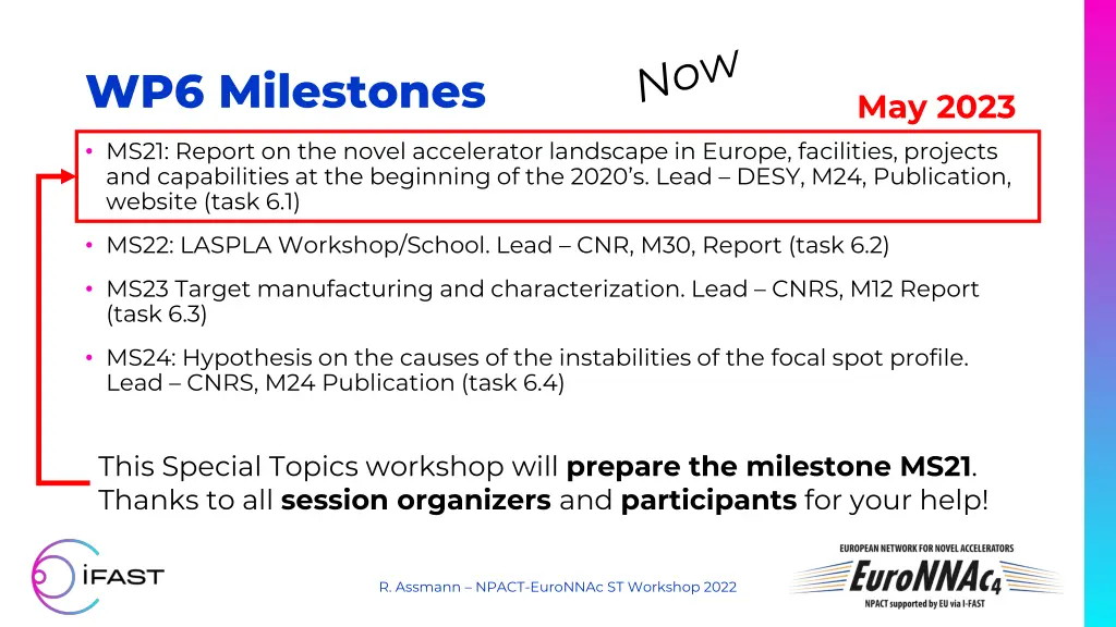 wp6 milestones