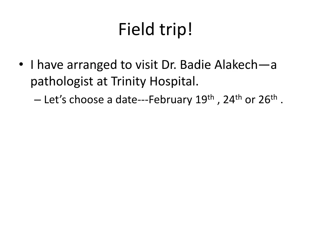 field trip