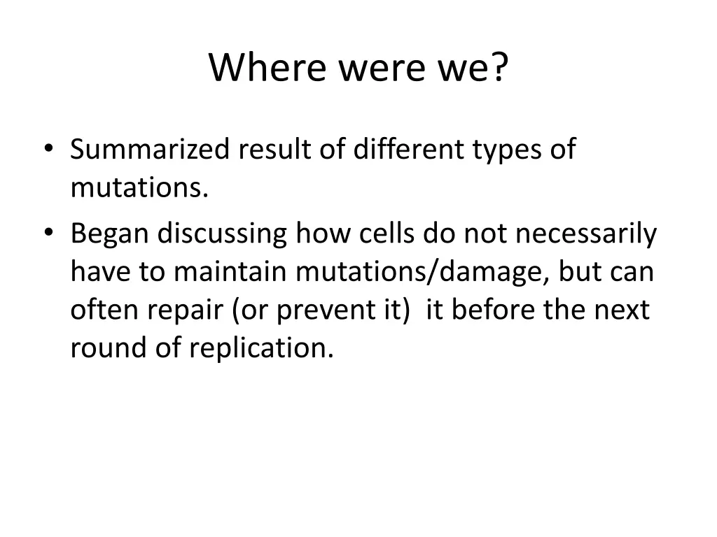 where were we